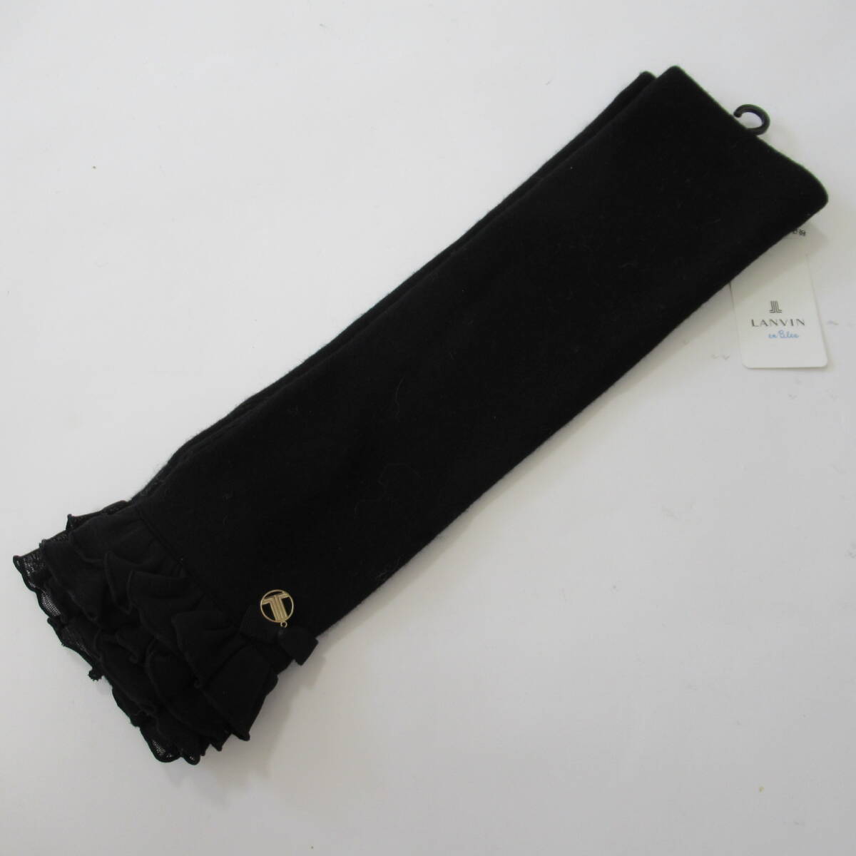 ■■202512即決■ LANVIN en Bleu ランバン オン ブルー新品ブラック アームカバー / 手袋 フィンガーレス No.4拍卖