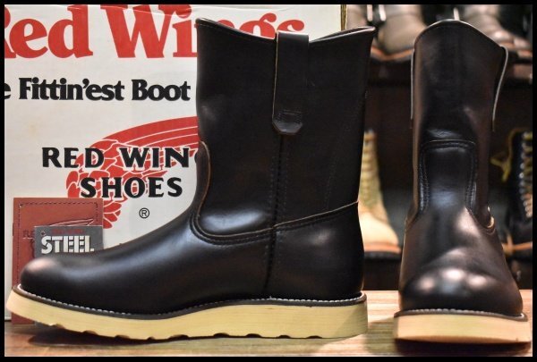 【7.5E DEAD 羽タグ 98年08月刻印】レッドウィング 8169 ペコス 黒 ブラッククローム クッションソール ブーツ redwing pecos HOPESMORE拍卖