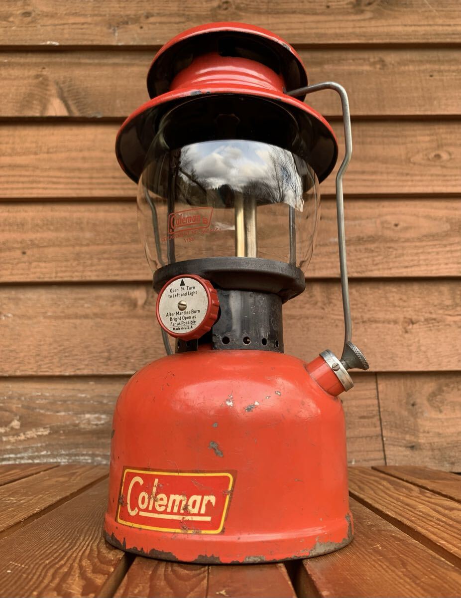 ★唯一無二!エージング★ブラックバンド★コールマン Coleman 200A ランタン 1952年8月 前期型 ビンテージUSA フルオーバーホール済拍卖