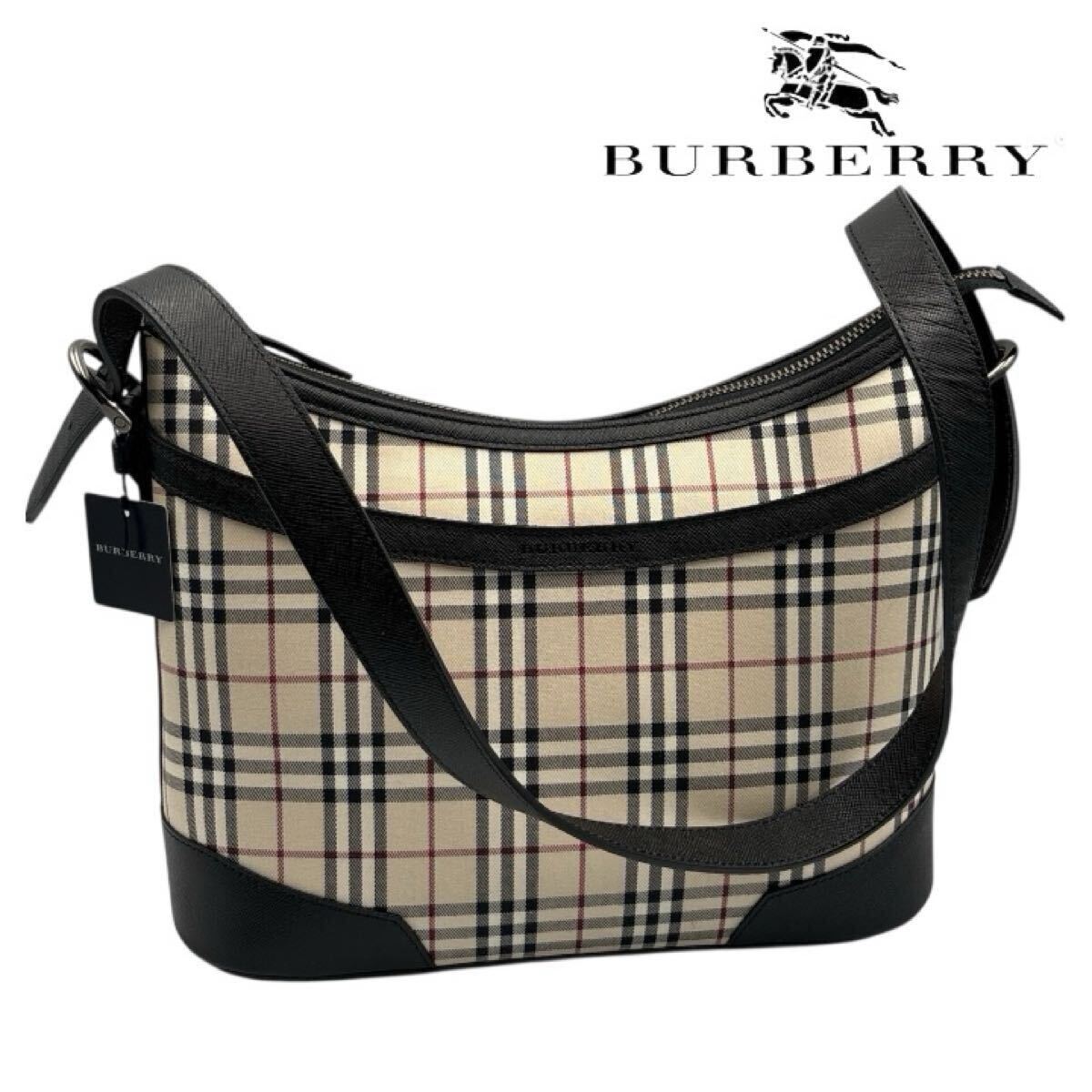 【奇跡の新品】BURBERRY バーバリー ノバチェック ショルダーバッグ デッドストック タグ付 激レア 1円〜拍卖
