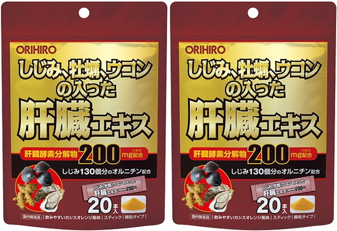 【送料無料】オリヒロ しじみ牡蠣ウコンの入った肝臓エキス顆粒 20包×2個セット●拍卖