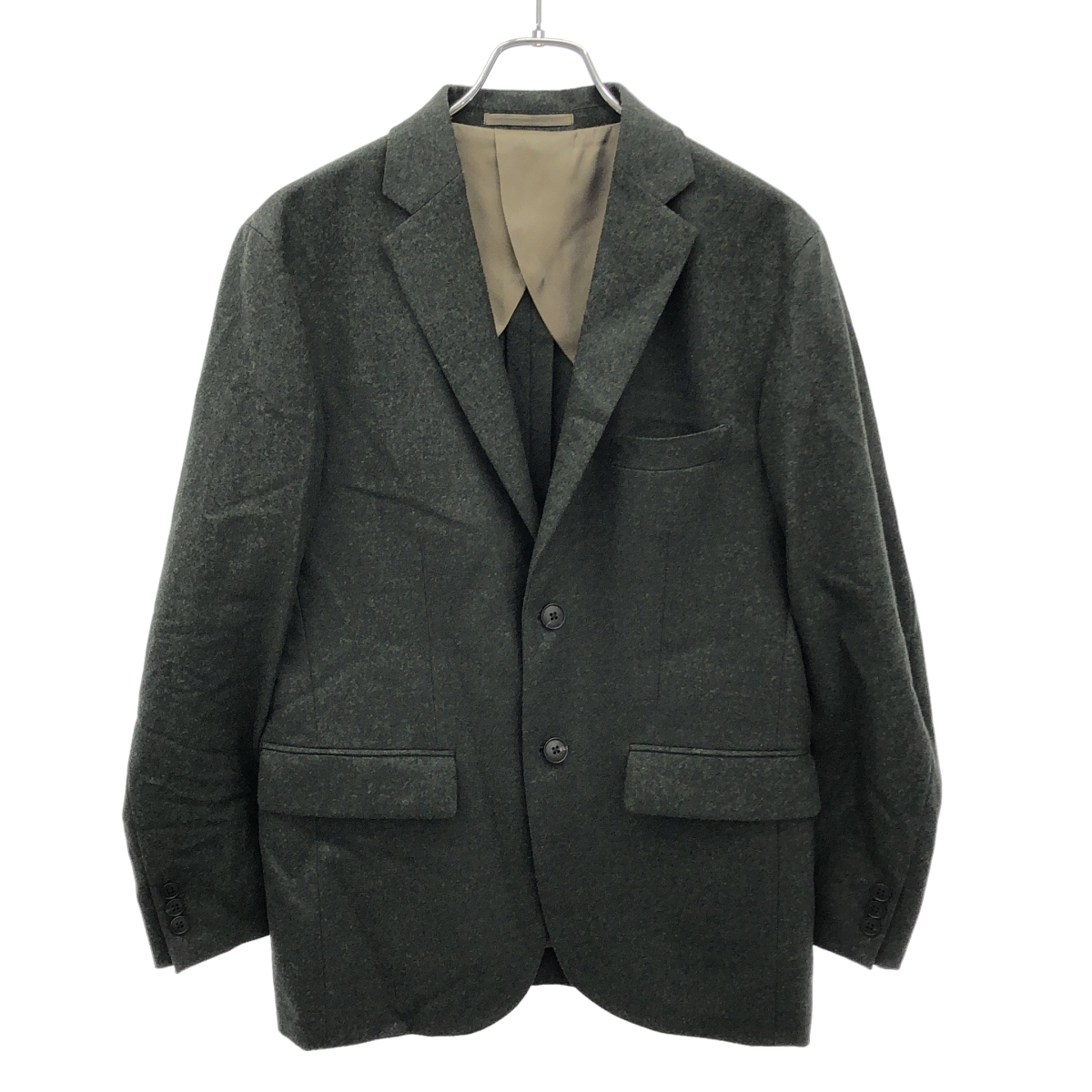 EDIFICE エディフィス 17AW ウールジャケット&スラックスパンツ セットアップ カーキ系 48/50 ITHH4917I6OS拍卖