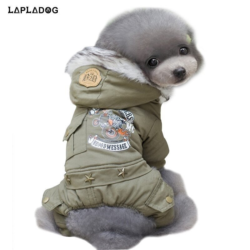 おしゃれ 服 ペット 犬冬 暖かい グリーン コジャート ンプスペットーツ 服 ドッグウェア ジャケット HD645拍卖