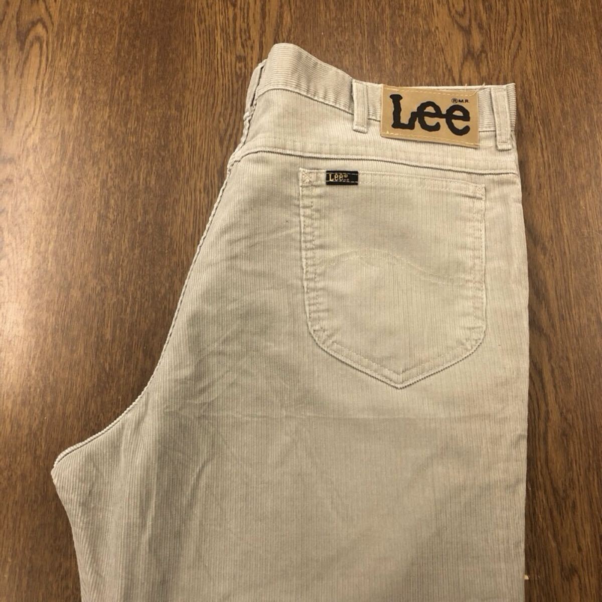 【GL187】USA製 Lee W40 L32 大きいサイズ ビッグサイズ コーデュロイパンツ グレージュ メンズブランド古着 リー 送料無料拍卖