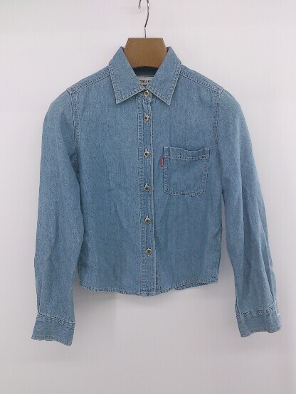 ◇ Levi's リーバイス キッズ 子供服 ガールズ カジュアル 長袖 デニム シャツ サイズS ブルー系 レディース E拍卖