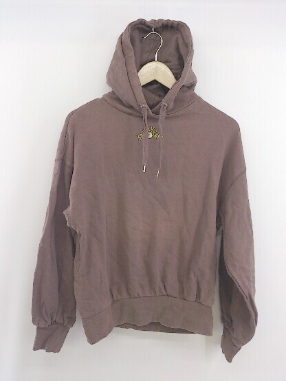 ◇ one after another NICE CLAUP × PEANUTS 長袖 スウェット パーカー サイズF ブラウン レディース E拍卖
