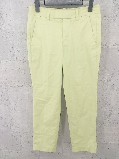 ◇ INED イネド 9分丈 アンクル パンツ サイズ9 イエロー レディース拍卖