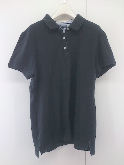◇ ◎ TOMMY HILFIGER トミーヒルフィガー 半袖 ポロシャツ サイズXXL ブラック レディース P拍卖