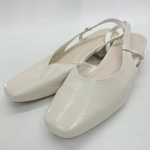 ◇ menue メヌエ シューズ サイズ25.0 アイボリー レディース E拍卖