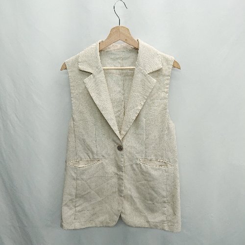 ◇ ⊂ ViS ビス ジレ サイズF ベージュ レディース E拍卖