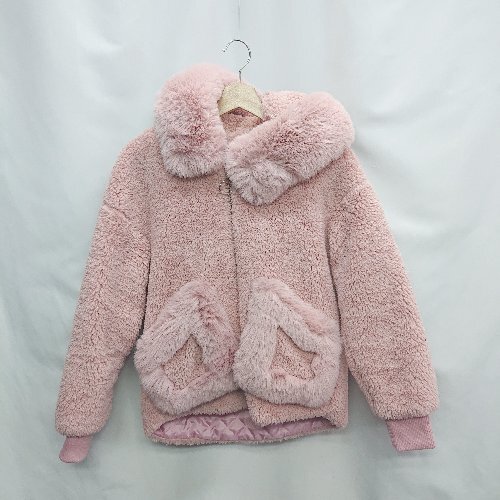 ◇ ⊇ ノーブランド 長袖 ジップパーカー サイズS ピンク レディース E拍卖