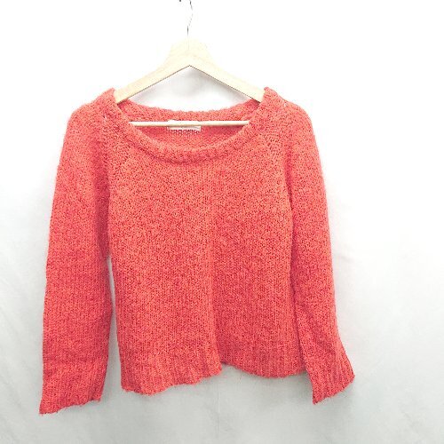 ◇ ⊇ Ray BEAMS レイ ビームス 長袖 ニット セーター サイズF レッド レディース E拍卖