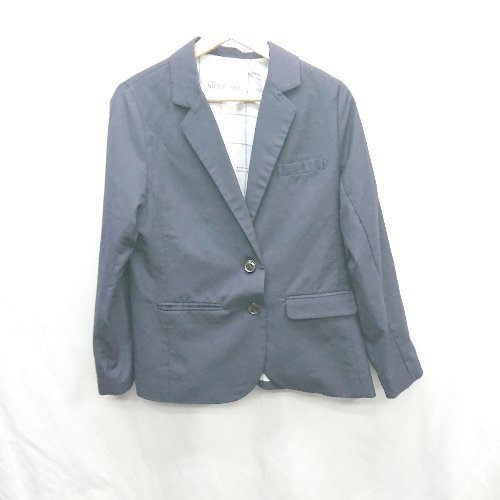 ◇ ⊇ one after another NICE CLAUP 長袖 ジャケット サイズL ネイビー系 レディース E拍卖