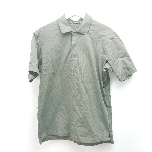 ◇ ◎ UNIQLO ユニクロ ポロ襟 カジュアル シンプル 無地 半袖 ポロシャツ サイズS カーキ レディース E拍卖