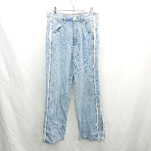 ◇ Θ Java ワイドデニムパンツ サイズM ライトブルー レディース E拍卖