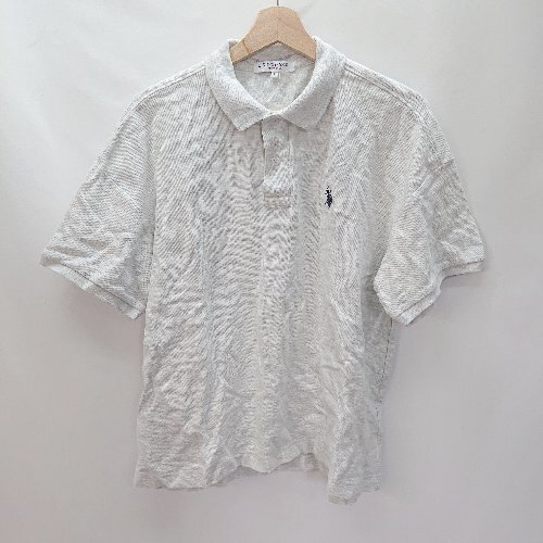 ◇ U.S. POLOASSN. ユーエスポロアッスン 馬 ゆったりゴルフ 半袖 ポロシャツ サイズS グレ- レディ-ス E拍卖