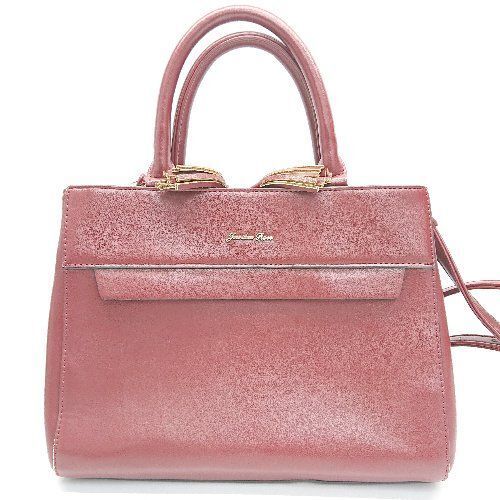 ◇ JewelnaRose ジュエルナローズ 横長シルエット ポケット多め ショルダーバッグ レッド レディース E拍卖