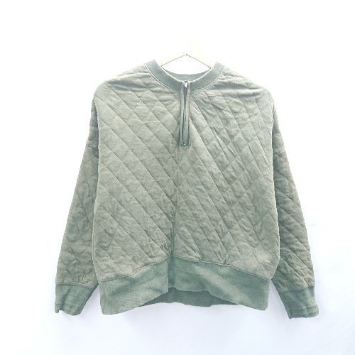 ◇ ⊇ BEAMS BOY ビームス ボーイ 中綿 長袖 プルオーバー サイズF カーキ レディース E拍卖
