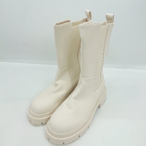 ■ ⊇ ◎ ●未使用● Heather ヘザー サイドゴア ショート ブーツ サイズM ホワイト系 レディース E拍卖