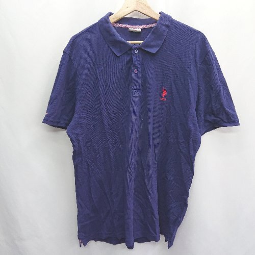 ◇ U.S. POLO ASSN. ユーエスポロアッスン 半袖 ポロシャツ サイズXXL ネイビー系 レディース E拍卖