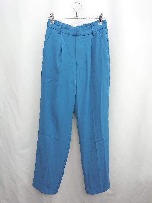 ◇ ⊂ Ungrid アングリッド タックパンツ サイズF ブルー レディース E拍卖