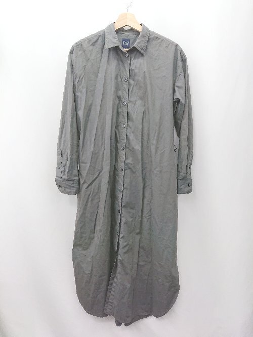 ◇ ⊂ GAP ギャップ ロング 長袖 ロングシャツ サイズXS グレー系 レディース E拍卖