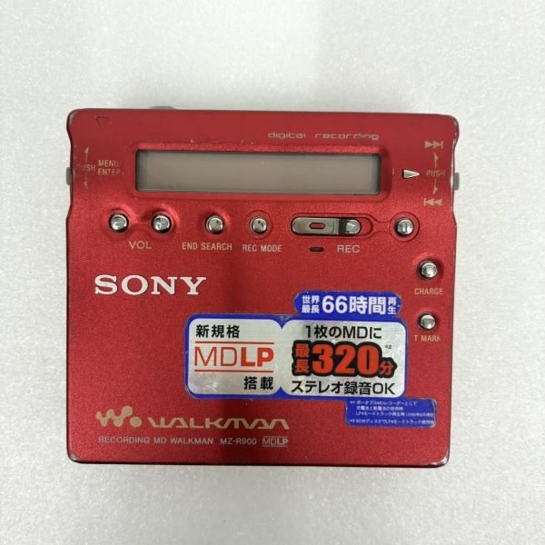 B029-G19-1331 ◎ SONY ソニー MZ-R900 MDLP レッド MD WALKMAN MDウォークマン レコーダー ポータブル MDプレーヤ DA拍卖