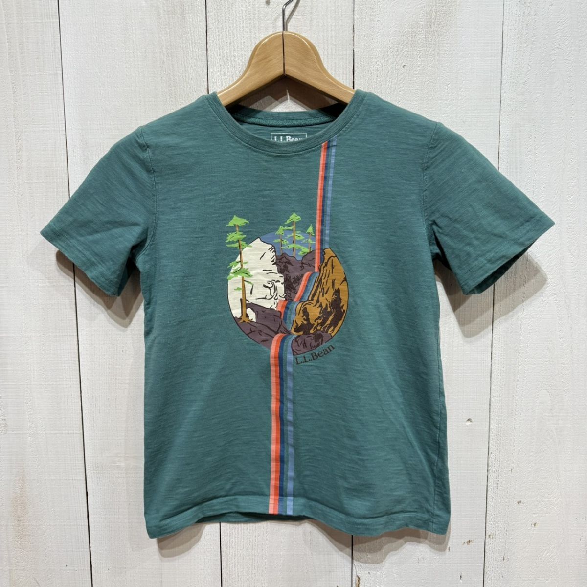 L.L.Bean エルエルビーン S/S KID'S Graphic Tee 半袖 キッズ グラフィックティー グローインザダーク/506935(M10-12)ペールグリーン拍卖