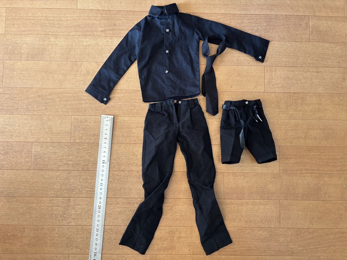 ディーラー製 SD13 男の子用 ブラックシャツ・トラウザー・ショーツ&ネクタイ セット拍卖