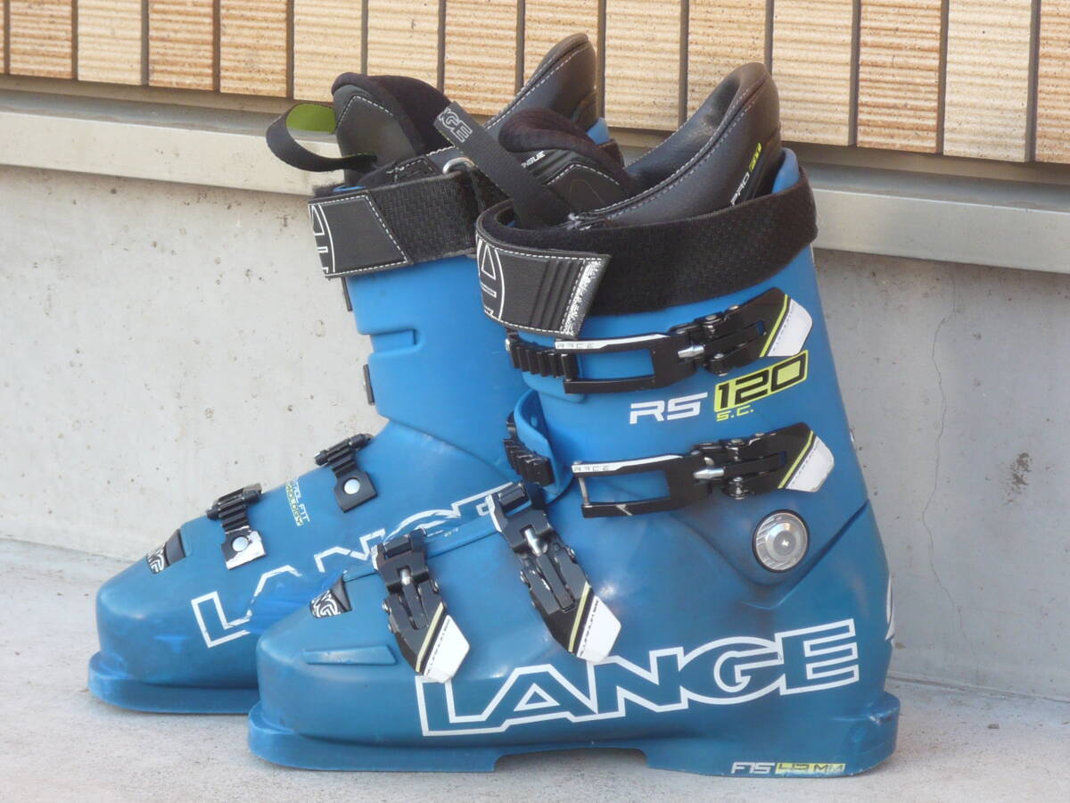 3★★★★即決!LANGE/ラング スキーブーツ RS120 S.C 青 27.5cm 316mm拍卖