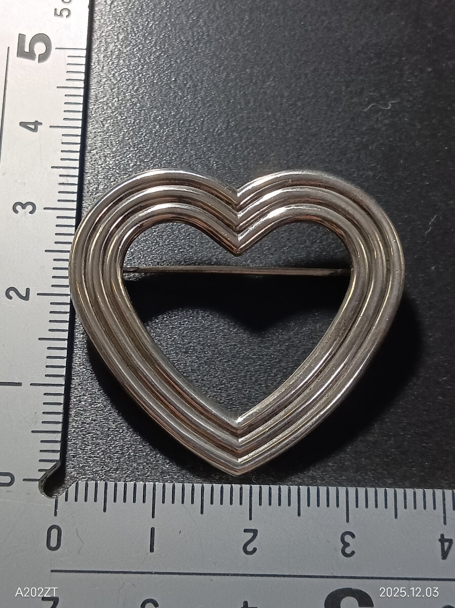 TIFFANY Co SV925 オープンハート ブローチ ティファニー拍卖
