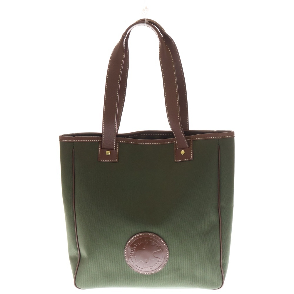 HUNTING WORLD ハンティングワールド Tote Bag ロゴパッチ トートバッグ カーキ拍卖