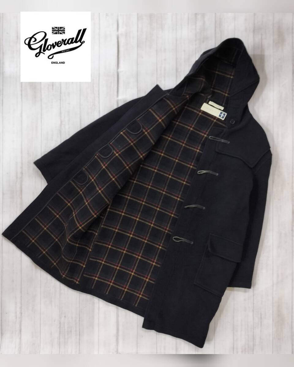 Gloverall/グローバーオール/80s/ヴィンテージ/イングランド製/ダッフルコート/裏地タータンチェック/水牛トグル/USA42/ビッグシルエット拍卖