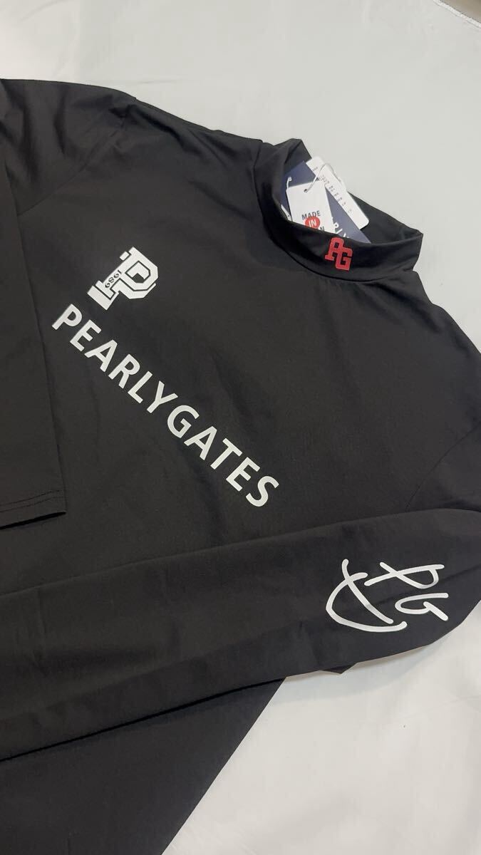 ★新作 未使用 正規品★ 裏起毛パーリーゲイツ ストレッチベアカノコスマイルPG ★モックネック サイズ6(XL)拍卖