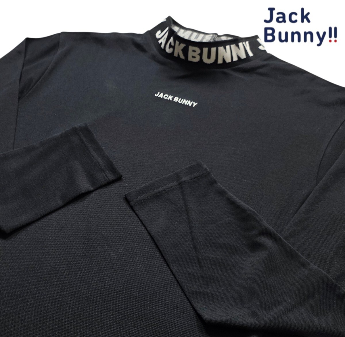 ★最新出品 新品正規品 パーリーゲイツ/ジャックバニー ベアカノコ 長袖モックネックカットソー 6(LL)拍卖