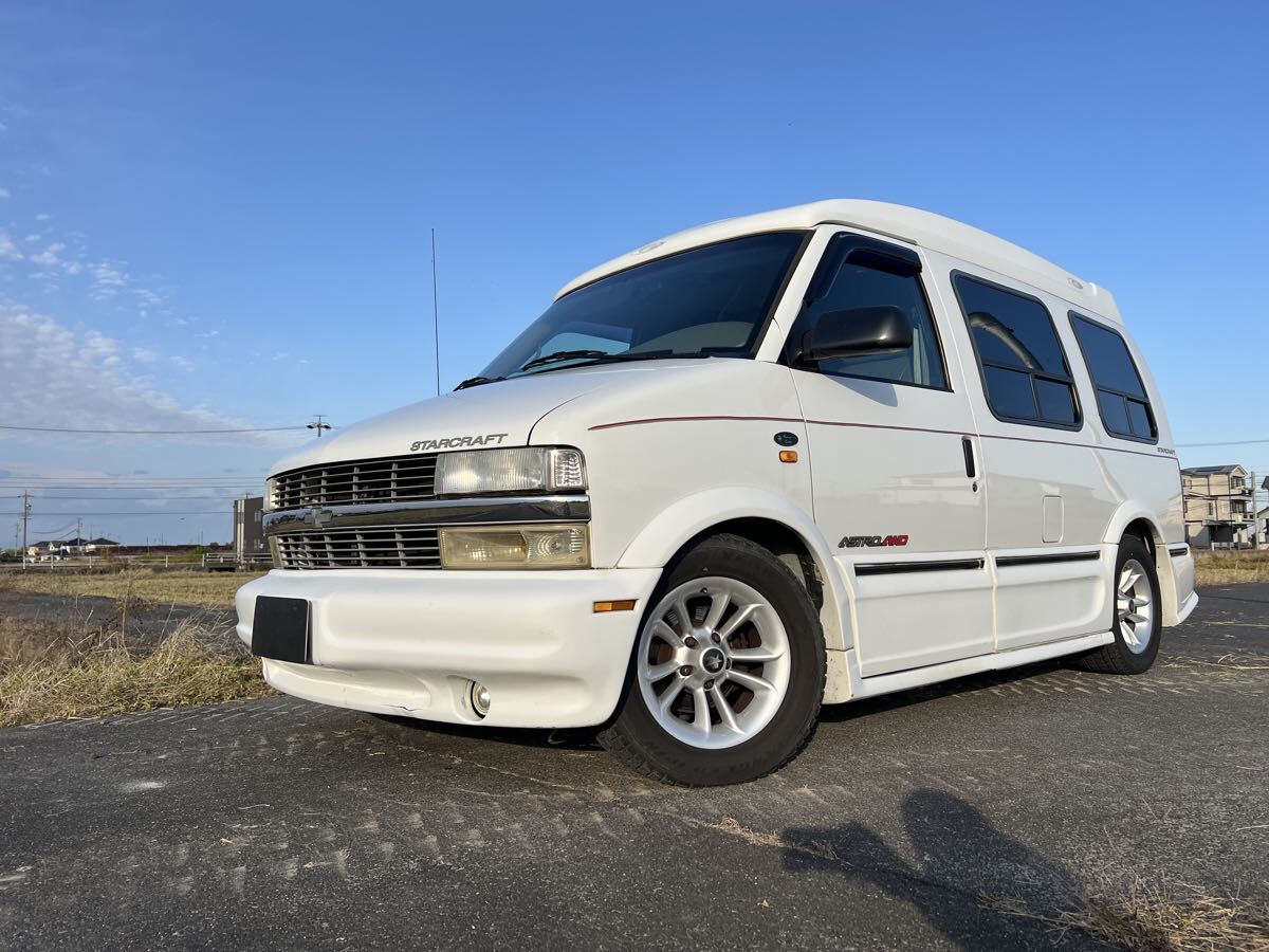 アストロ サファリ スタークラフト ディーラー車 4WD 人気の白 ハイルーフ 社外マフラー ビルシュタインショック 拍卖