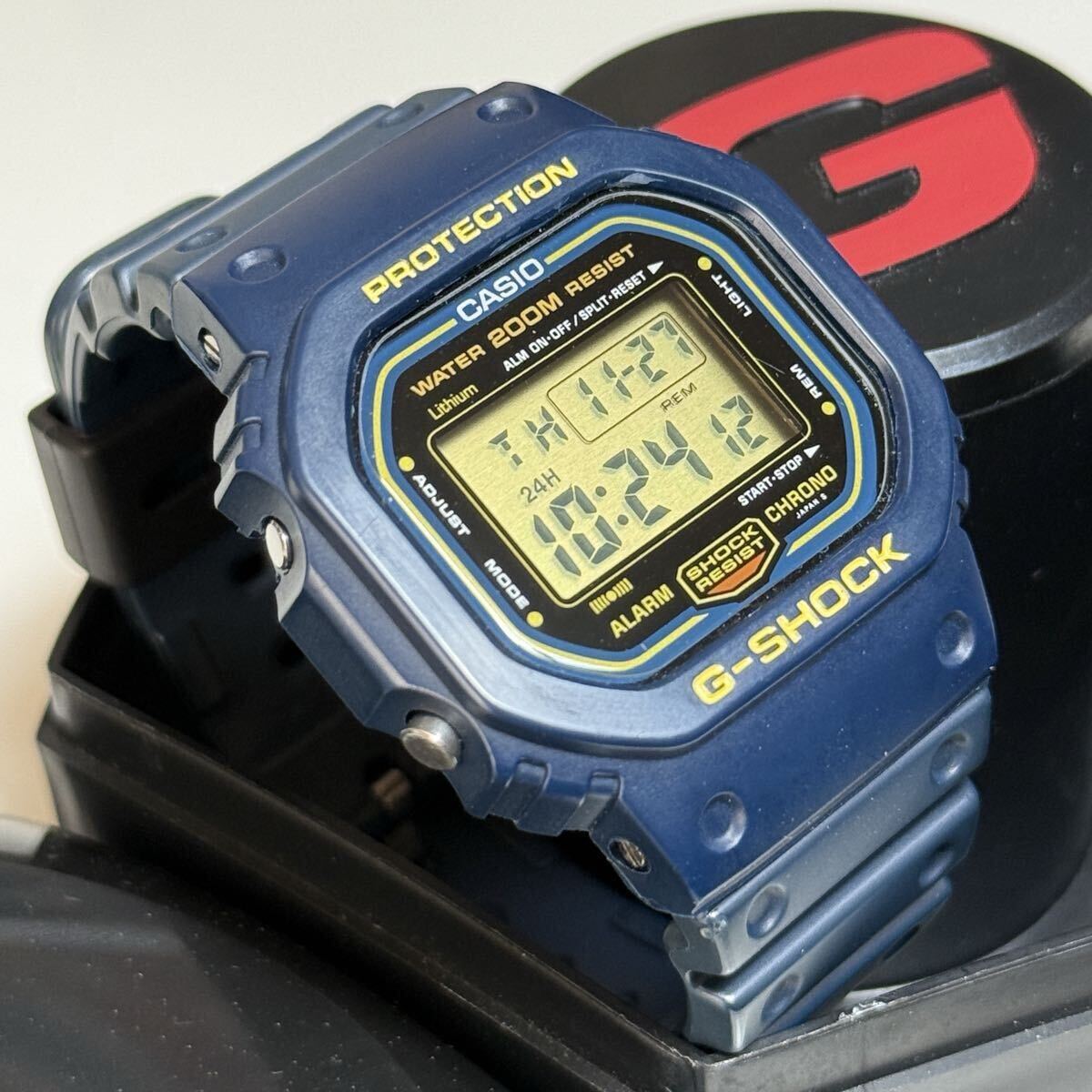 CASIO G-SHOCK DW-5600B-2V 901 スピードモデル 超希少 青色 ブルーモデル スクリューバック 美品拍卖