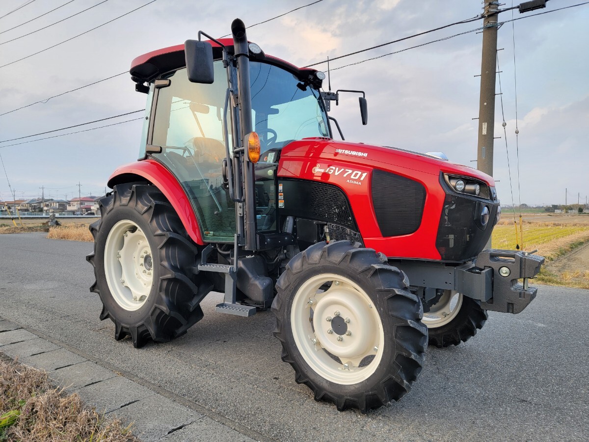三菱 ハイスピード 4WD トラクター GV701H ★ 70馬力 ★ 自動水平 自動耕深 倍速 ★ 外部油圧取出口 ★ 465hrs!! KSAS ★ クボタ MR700H 拍卖