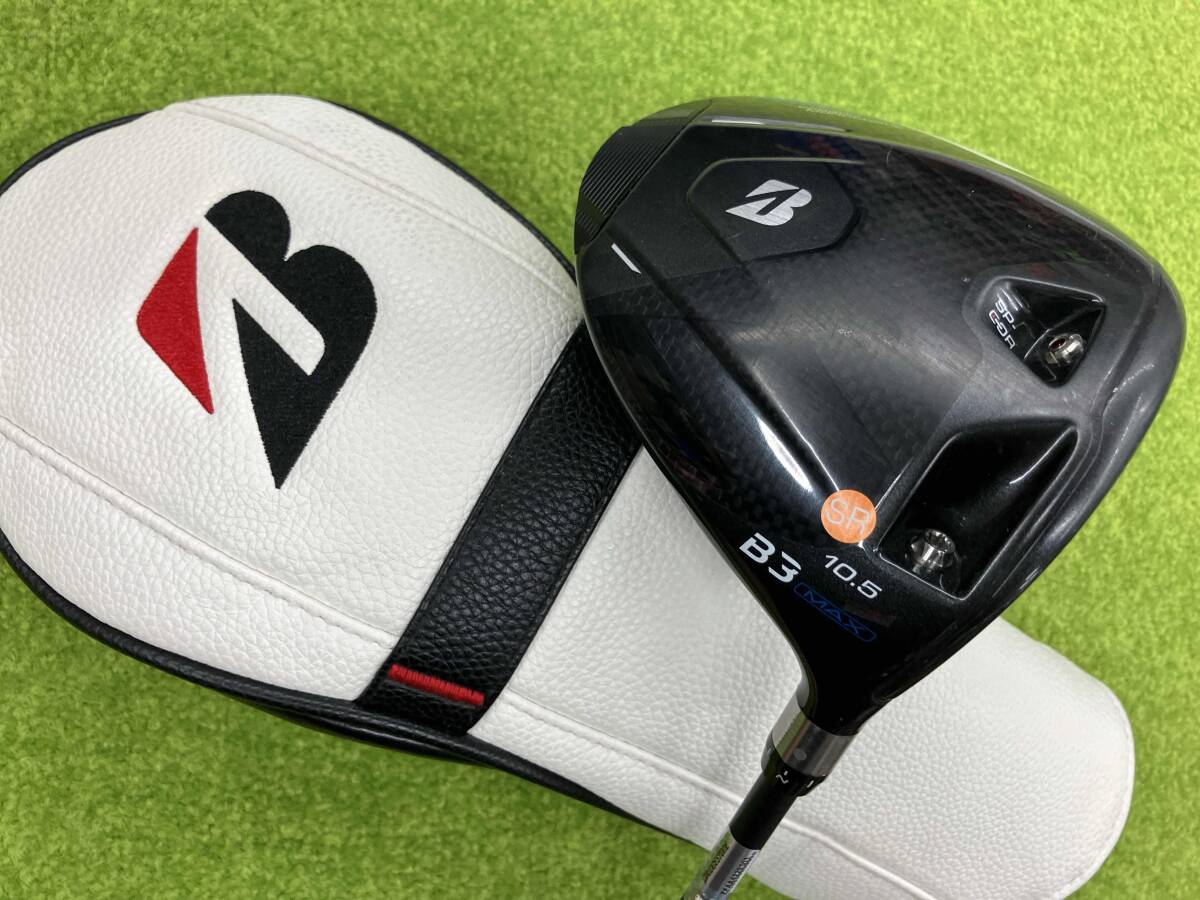 ブリヂストン BRIDGESTONE ドライバー B3 MAX 10.5度 VANQUISH MITSUBISHI CHEMICAL フレックスSR ヘッドカバー付き拍卖