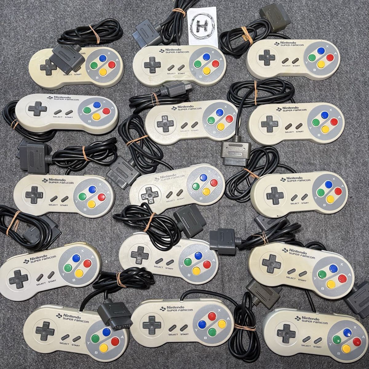 【ジャンク15個】SFC スーパーファミコン コントローラー 黄ばみ 動作未確認 H拍卖