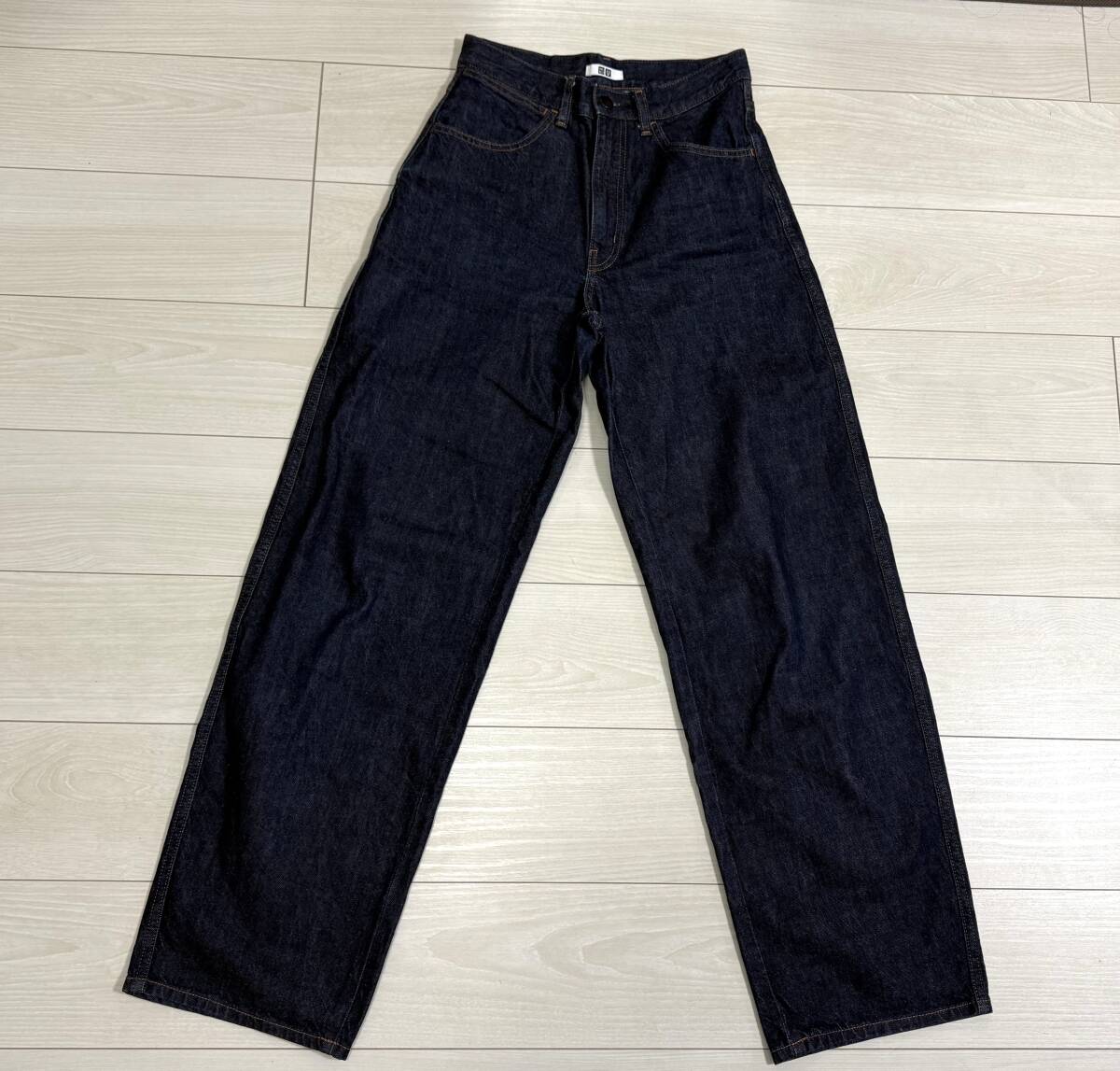 ★UNIQLO ユニクロ ワイドフィットカーブジーンズ 25 デニムパンツ 221-421059★拍卖