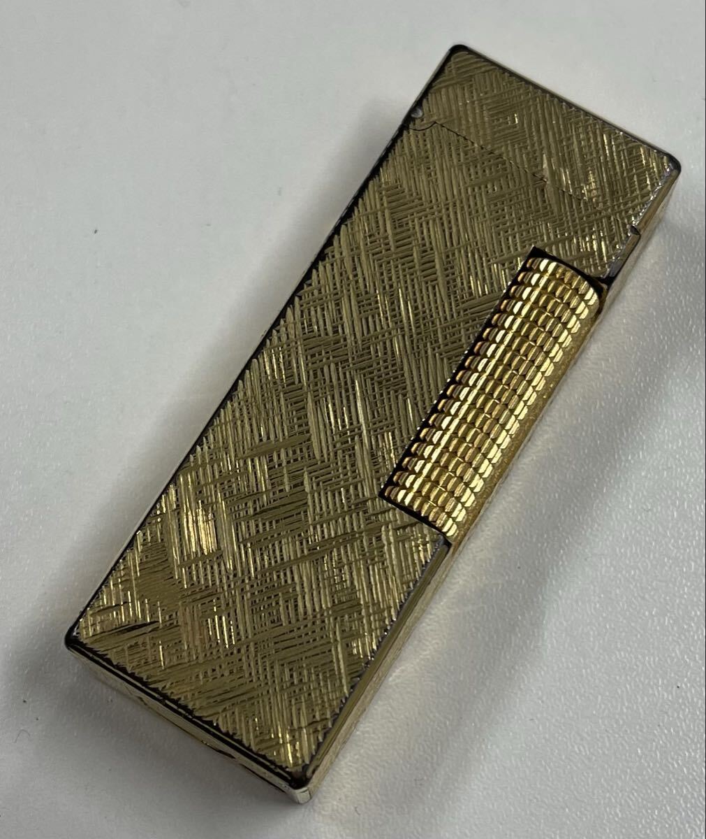 ダンヒル Dunhill ライター ローラー式 1円スタート ジャンク品 箱付き ゴールド 喫煙具 ガスライター拍卖