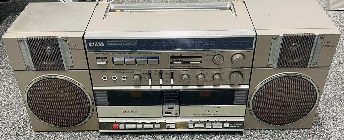 AIWA アイワ CA-W1 1円スタート ラジカセ レトロ ヴィンテージ ジャンク品 オーディオ機器 ポータブルステレオ アンティーク拍卖