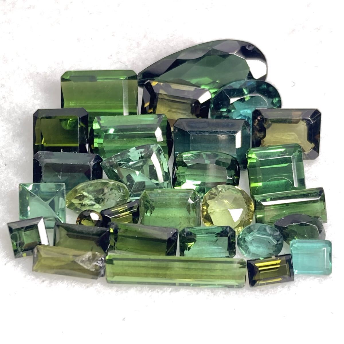 ☆天然グリーントルマリンおまとめ32.35ct☆d 約6.47g ルース 裸石 宝石 ジュエリー jewerly green tourmaline DA7/DA7 w2す9拍卖