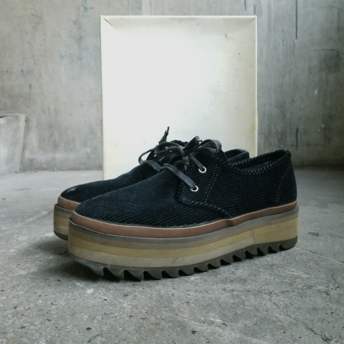 COMME des GARCONS HOMME PLUS 94aw コーデュロイ シャークソールシューズ 25.5㎝ コムデギャルソンオムプリュス 1994aw AD1994 90s 縮絨拍卖
