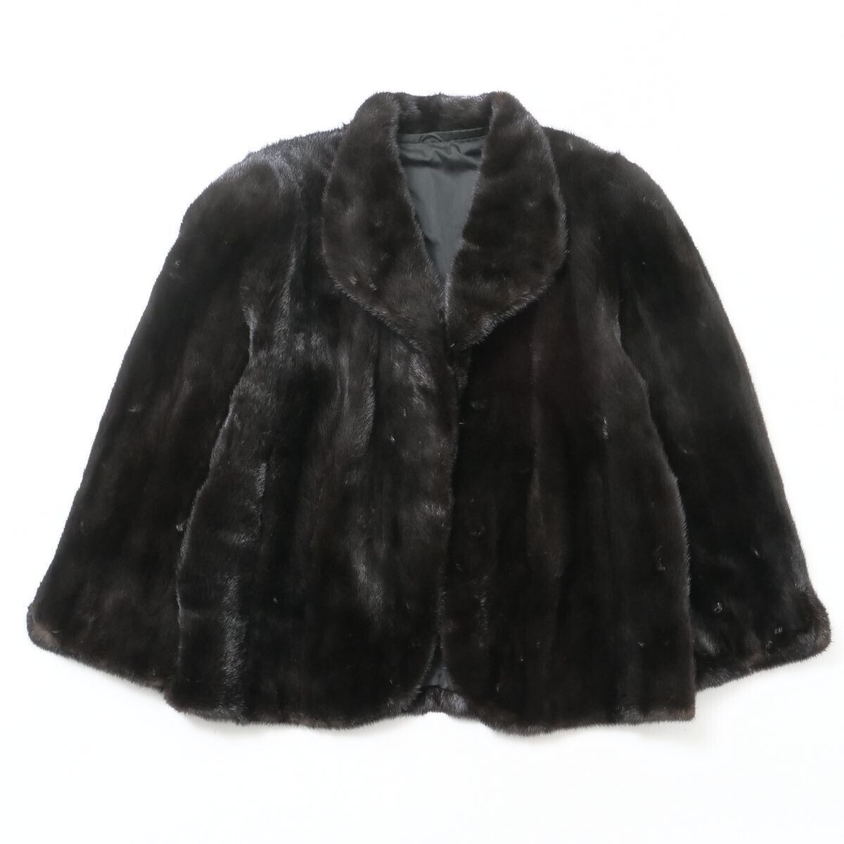 SGS4898◎5つ星 アメリカンウルトラ 逆毛 ダークミンク ファーコート ハーフ丈 ファージャケット 毛皮ジャケット ダークブラウン系拍卖