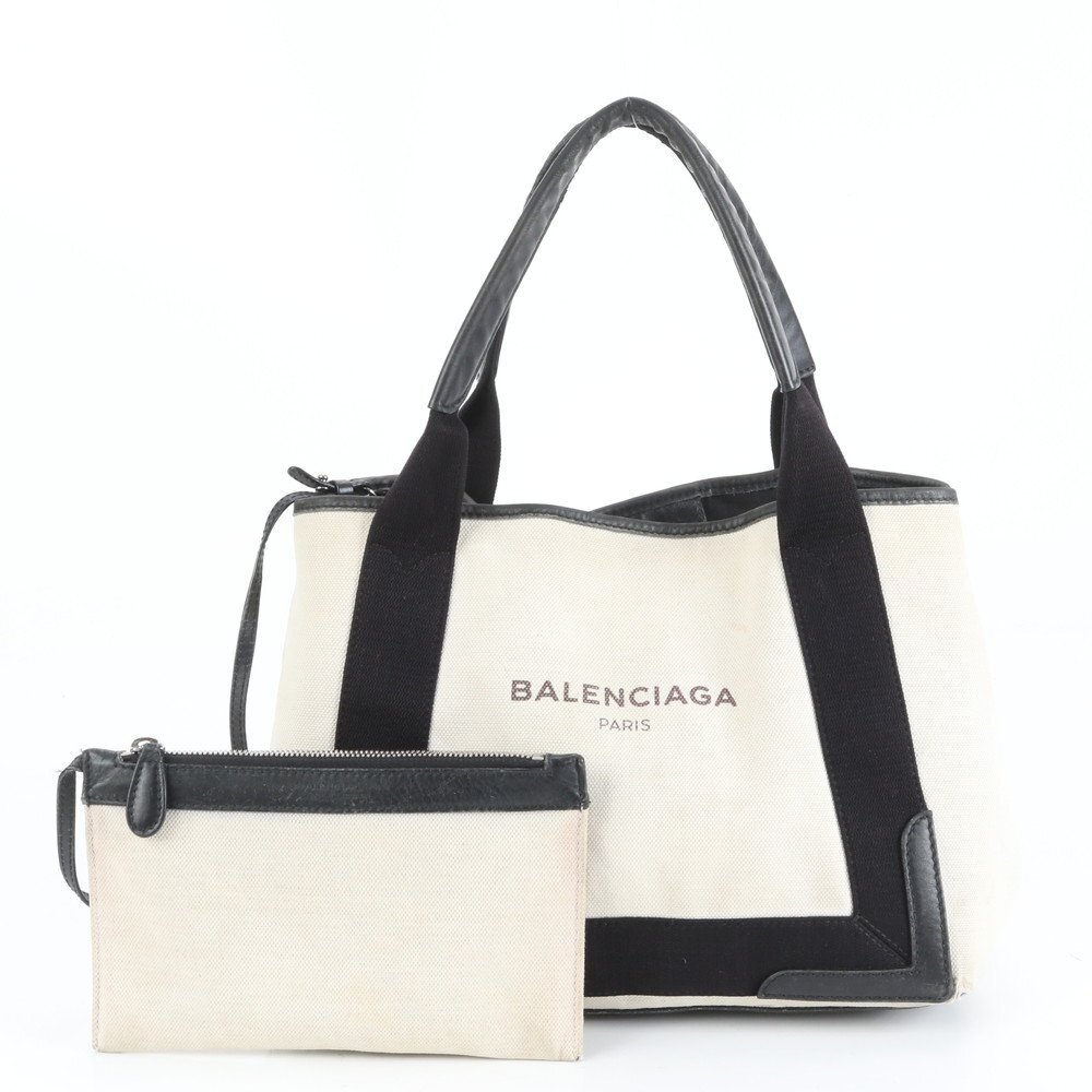 1円■美品■バレンシアガ■ネイビー カバス S 339933 レザー トート バッグ 肩掛け ショルダー ブラック 黒 レディース RCE CY33-6拍卖