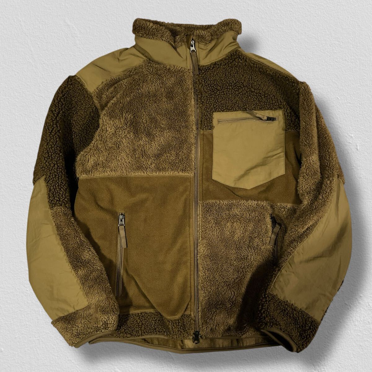 UNIQLO × Engineered Garments コンビネーションフリースジャケット M ブラウン系 ●洗濯プレス済● ユニクロ 異素材切替 コラボ 古着/931拍卖