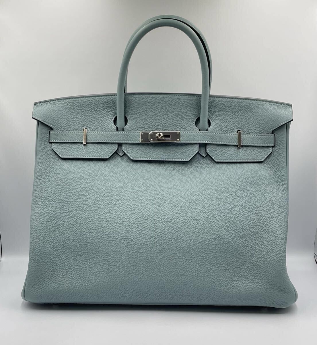 【HERMES】バーキン40 ★ シエル シルバー金具拍卖