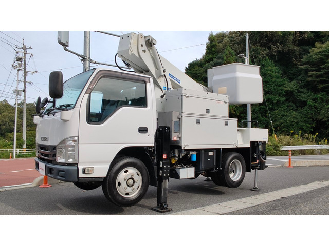【諸費用コミ】:★広島発★佐伯区★中古車★業販★平成30年 いすゞ エルフ アイチ製高所作業車/11m/SH11A/200㎏バケット拍卖